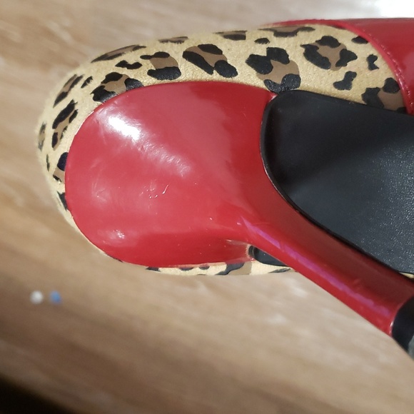(7) George Leopard Print Peep Toe Heels Business Casual Animal - Picture 13 of 14